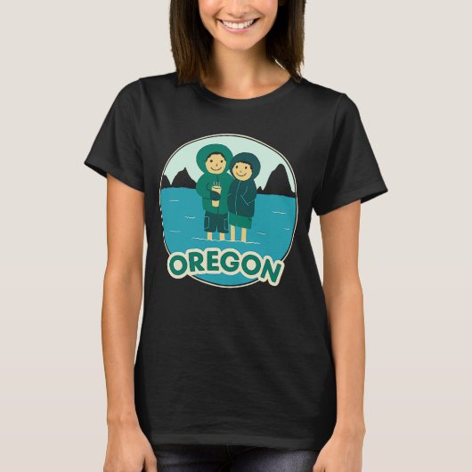 Niedlich Retro Oregon T-Shirt (Vorderseite)