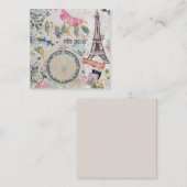 Niedlich Retro Paris Mitteilungskarte (Vorne/Hinten)