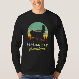 Niedlich Retro Persian Cat Oma Pet Owner Vintag 7 T-Shirt