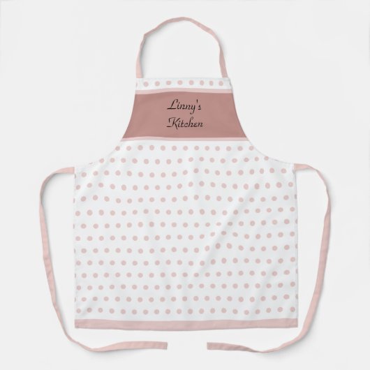 Niedlich Retro Pink Whisper Polka Dot Schürze (Vorderseite)
