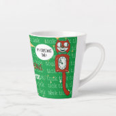 Niedlich Retro Red Green Custom Christmas Cat Milchtasse (Rechts)