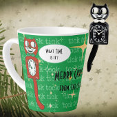 Niedlich Retro Red Green Custom Christmas Cat Milchtasse