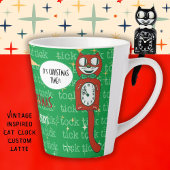 Niedlich Retro Red Green Custom Christmas Cat Milchtasse