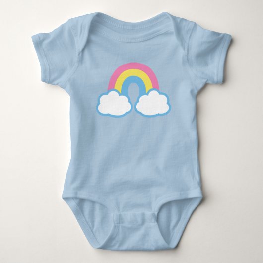 Niedlich Retro-Regenbogen Baby Strampler (Vorderseite)