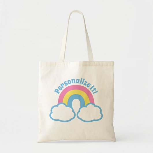 Niedlich Retro-Regenbogen Tragetasche (Vorne)
