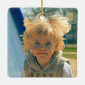 Niedlich Retro Robots Personalisiertes Sci-Fi-Foto Keramikornament (Rückseite)