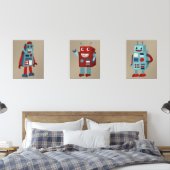 Niedlich Retro Robots Sci-Fi Themed Bilderwand Sets (Schlafzimmer)