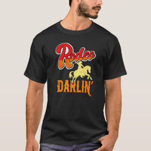 Niedlich Retro Rodeo Darlin' Horse & Bull G T-Shirt