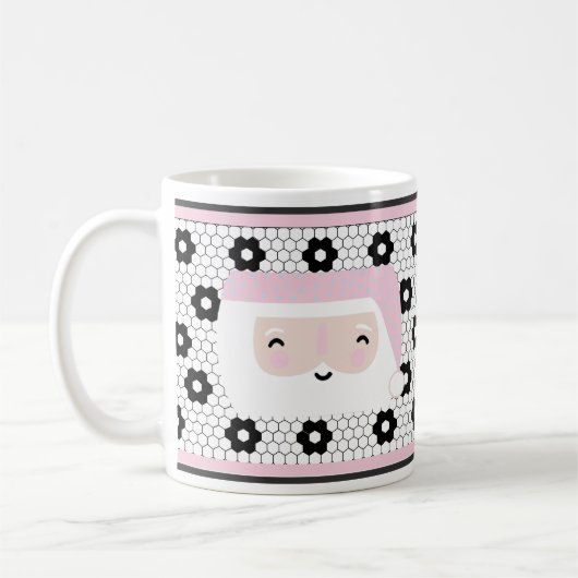 Niedlich Retro Rosa Weihnachten Kaffeetasse (Links)