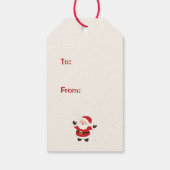 Niedlich Retro Santa Christmas Geschenkanhänger (Rückseite)