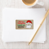 Niedlich Retro Santa Claus Frohe Weihnachten Adressaufkleber (Insitu)
