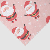 Niedlich Retro Santa Pink Weihnachts-Tissue Paper Seidenpapier (Detail)