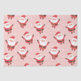 Niedlich Retro Santa Pink Weihnachts-Tissue Paper Seidenpapier