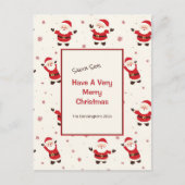 Niedlich Retro Santa Weihnachten Postkarte (Vorderseite)