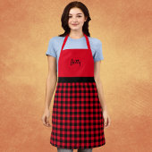 Niedlich Retro Schwarz und Rot Buffalo Kariert, in Schürze