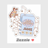 Niedlich Retro Skelett Anti-Angstsaft Vinyl Aufkleber (Blatt)