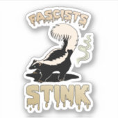 Niedlich Retro Skunk - Faschisten stink Aufkleber (Vorderseite)