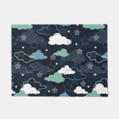 Niedlich Retro Starry Night Sky Muster Fußmatte (Vorderseite)