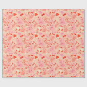 Niedlich Retro Style Weihnachtsmuster Geschenkpapier (Flach)