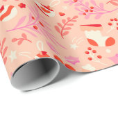 Niedlich Retro Style Weihnachtsmuster Geschenkpapier (Rolleneckpunkt)