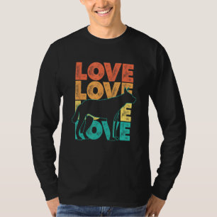 Niedlich Retro Sunset I Liebe Dingo Idee für Tiere T-Shirt