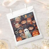 Niedlich Retro Vintag Halloween Kids Ghost Pumpkin Geschenktütchen (Ausgeschnitten)