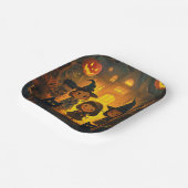 Niedlich Retro Vintag Halloween Kids Ghost Pumpkin Pappteller (Gewinkelt)