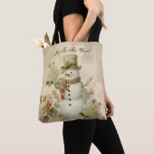 Niedlich Retro Vintag Snowman Tasche (Von Nahem)