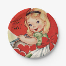 Niedlich Retro Vintag Valentine Girl Party