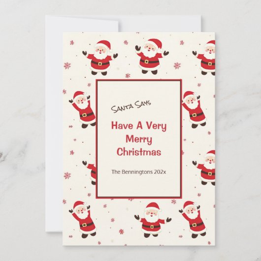 Niedlich Retro Weihnachts-Weihnachtskarte Feiertagskarte (Vorderseite)