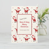Niedlich Retro Weihnachts-Weihnachtskarte Feiertagskarte (Stehend Vorderseite)
