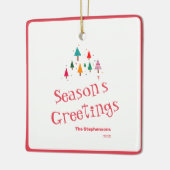 Niedlich Retro Weihnachtsbaum Keramikornament (Links)