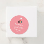 Niedlich Retro Weihnachtsbaum Rosa Feiertag Geschenkanhänger (Beispiel)