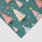 Niedlich Retro Weihnachtsbaumen Seidenpapier (Detail)