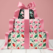 Niedlich Retro Weihnachtsbeleuchtung Geschenkpapier Set