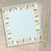 Niedlich Retro Weihnachtsbeleuchtung Notizblock