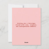 Niedlich Retro Weihnachtsgrüße Feiertagskarte (Rückseite)