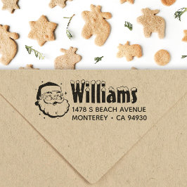 Niedlich Retro Weihnachtsmann Rücksendeadresse Permastempel