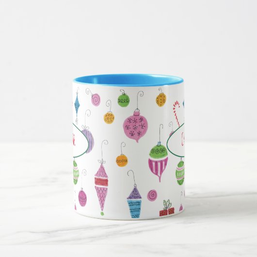 Niedlich Retro Weihnachtsschmuck Personalisiert Te Tasse (Zentrum)