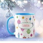 Niedlich Retro Weihnachtsschmuck Personalisiert Te Tasse