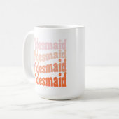 Niedlich Retroorange, personalisiert Kaffeetasse (Vorderseite Links)