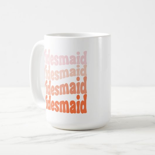 Niedlich Retroorange, personalisiert Kaffeetasse (Vorderseite Links)