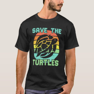 Niedlich Rett der Schildkröten Vintage gestörte Na T-Shirt