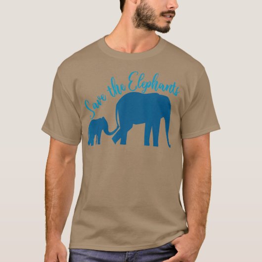 Niedlich Rettete die Elefanten Schöner Elefant Lov T-Shirt (Vorderseite)