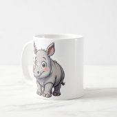 Niedlich Rhino Kaffeetasse (Vorderseite Links)