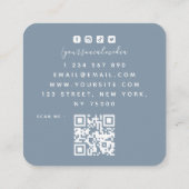 Niedlich Rhino Rainbow Baby Boutique Nanny Babysit Quadratische Visitenkarte (Rückseite)