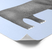 Niedlich Rhinoceros Animal Lover Individuelle Name Poster (Ecke)