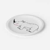 Niedlich Rhinoceros Jungle Safari Animal Baby Gebu Pappteller (Schrägansicht)