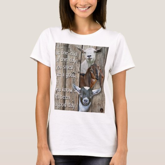 Niedlich riecht wie eine Ziege T-Shirt (Vorderseite)