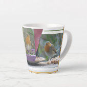 Niedlich Robin Collage Latte Tasse (Rechte Ecke)
